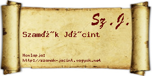 Szamák Jácint névjegykártya